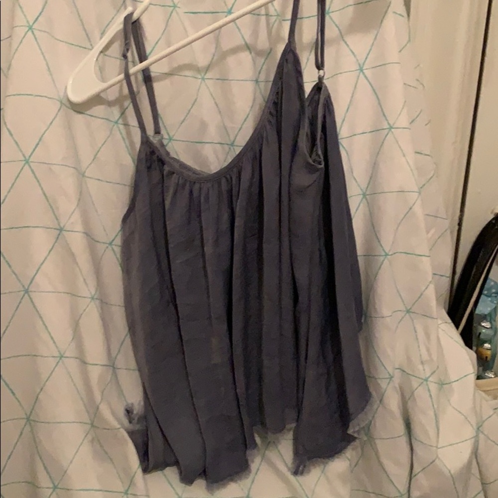 Aerie gray crop top XS